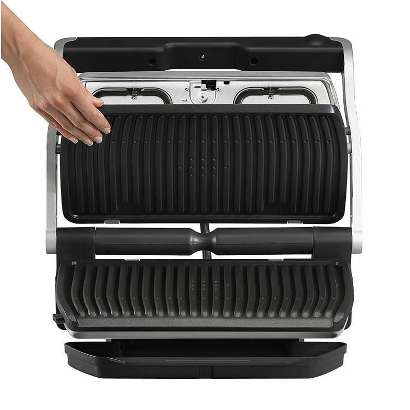 Grill de contacto Tefal OptiGrill+ XL GC722D16 – Superficie XL 40x20 cm, Sensor de espesor, 2000 W
