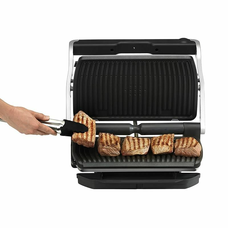 Grill de contacto Tefal OptiGrill+ XL GC722D16 – Superficie XL 40x20 cm, Sensor de espesor, 2000 W