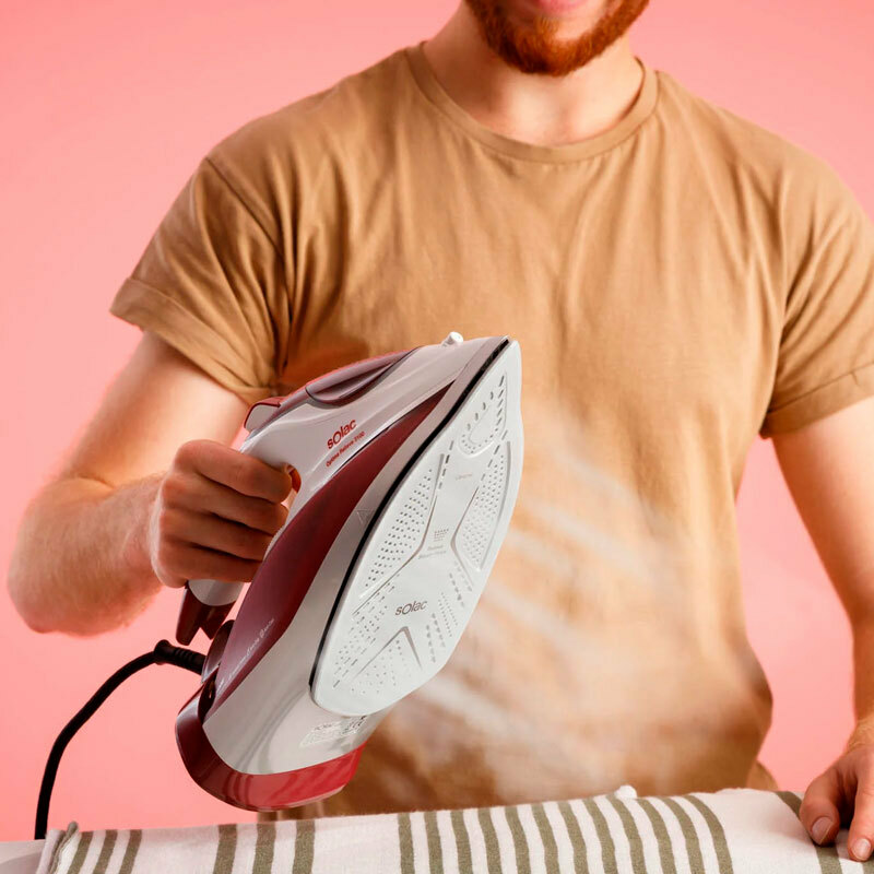 Plancha de vapor Solac PV2040 – 3100 W, suela cerámica, golpe 220 g/min