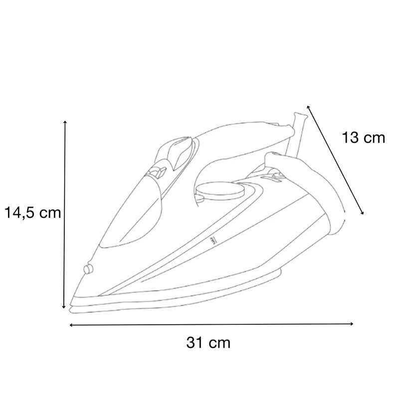 Plancha de vapor Solac PV2040 – 3100 W, suela cerámica, golpe 220 g/min
