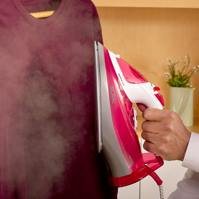 Plancha de vapor Solac PV2029 – 2800 W, suela cerámica, golpe 180 g/min