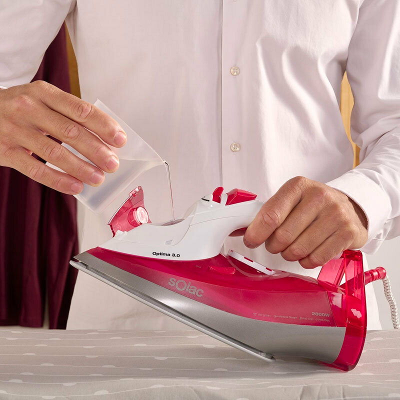 Plancha de vapor Solac PV2029 – 2800 W, suela cerámica, golpe 180 g/min