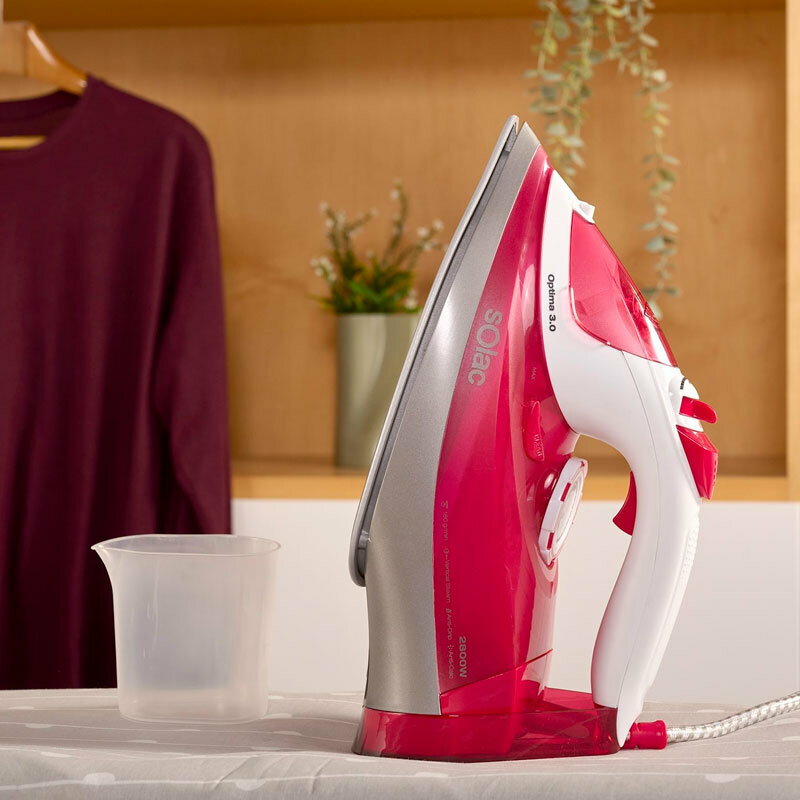 Plancha de vapor Solac PV2029 – 2800 W, suela cerámica, golpe 180 g/min