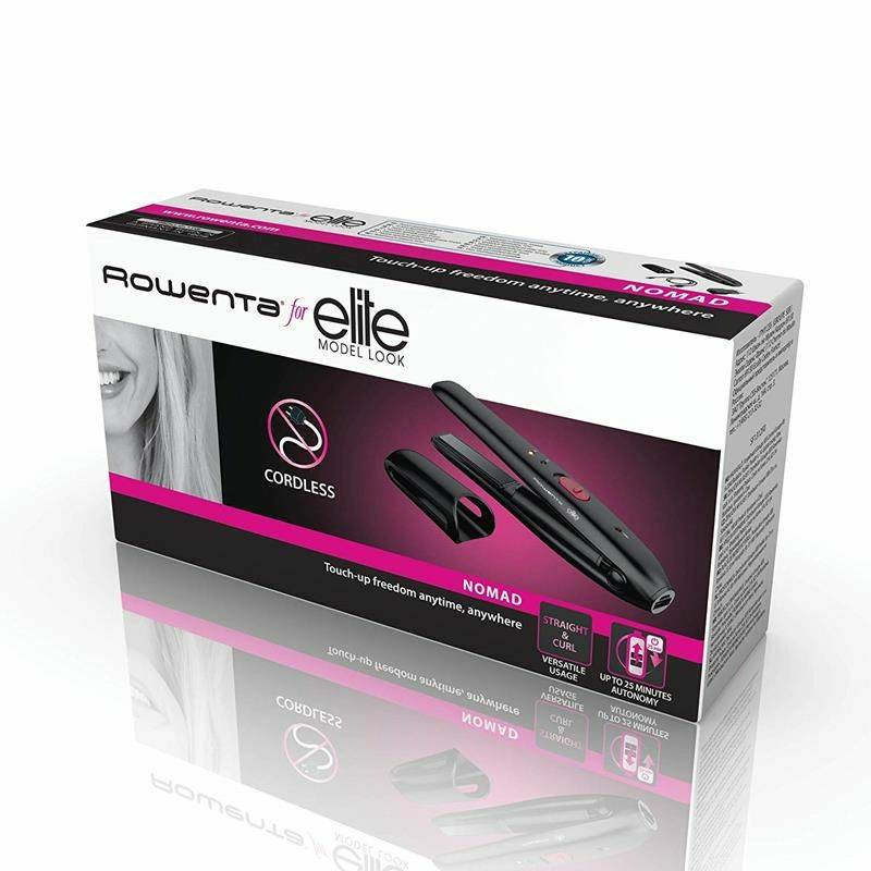 Plancha de pelo inalámbrica Rowenta SF1312F0 – Batería 25 min, Placas cerámica flotantes, Uso con/sin cable