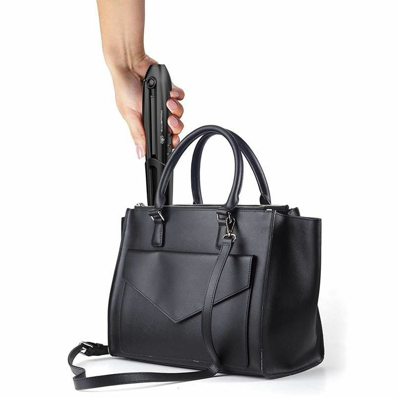 Plancha de pelo inalámbrica Rowenta SF1312F0 – Batería 25 min, Placas cerámica flotantes, Uso con/sin cable