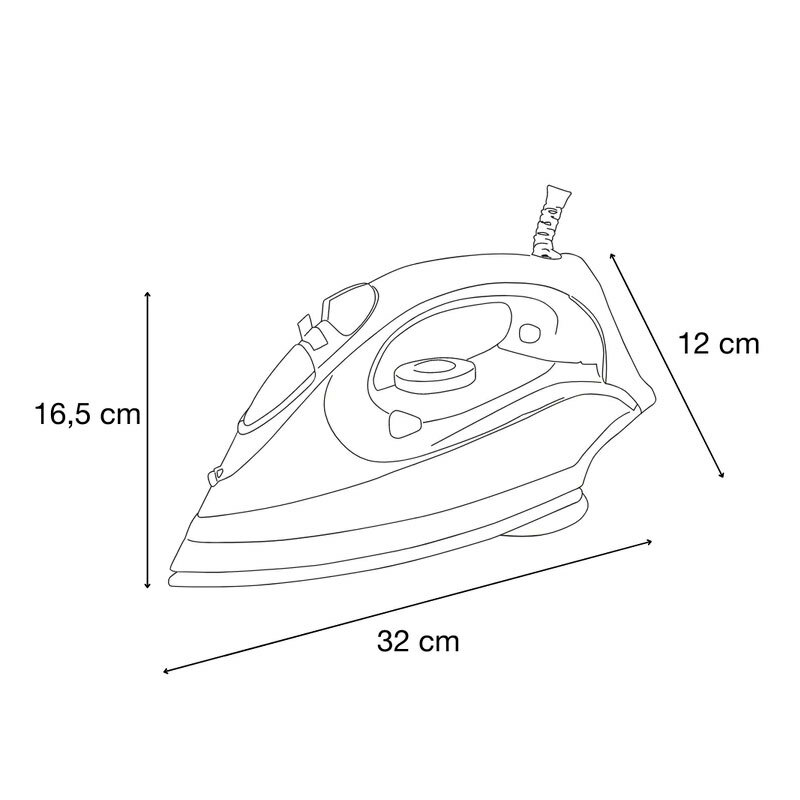 Plancha de vapor Solac PV2014 – 2600 W, suela cerámica, golpe vapor 170 g/min