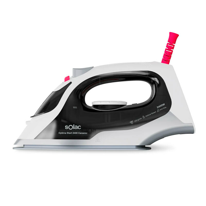 Plancha de vapor Solac PV2400 – 2400 W, suela cerámica, golpe 120 g/min