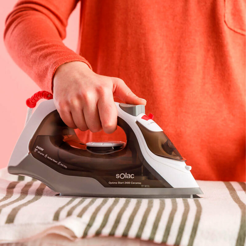 Plancha de vapor Solac PV2400 – 2400 W, suela cerámica, golpe 120 g/min