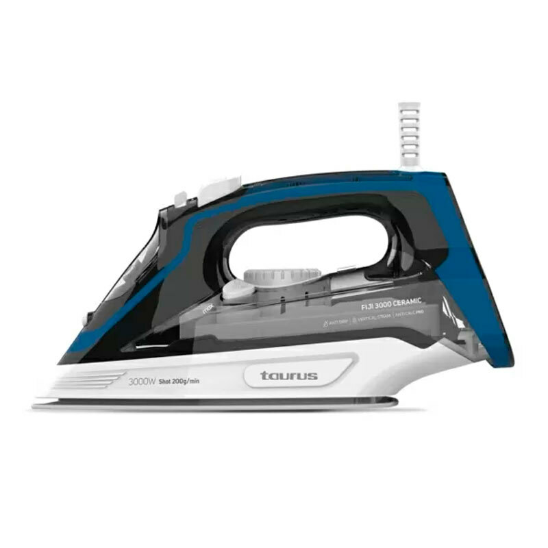 Plancha de vapor Taurus Fiji 3000 Ceramic – 3000 W, Golpe 200 g/min, Suela cerámica