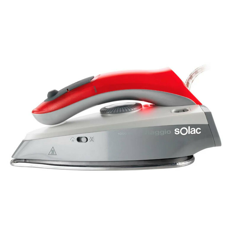 Plancha de viaje Solac PV1652 – Bivoltaje, Suela cerámica, Golpe de vapor 45 g/min