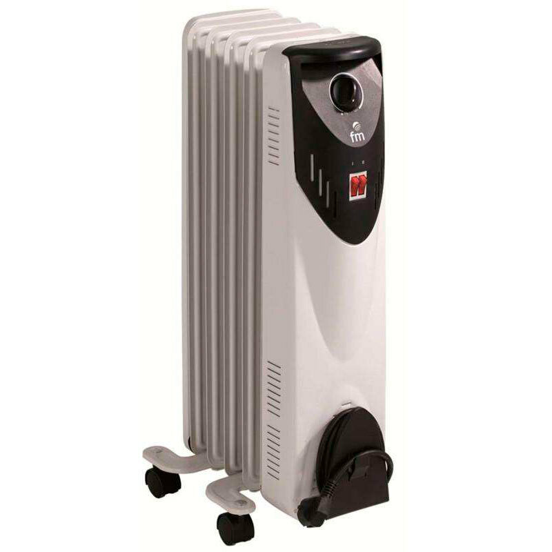 Radiador de aceite FM RW-10 – 1.000 W, portátil, termostato de seguridad