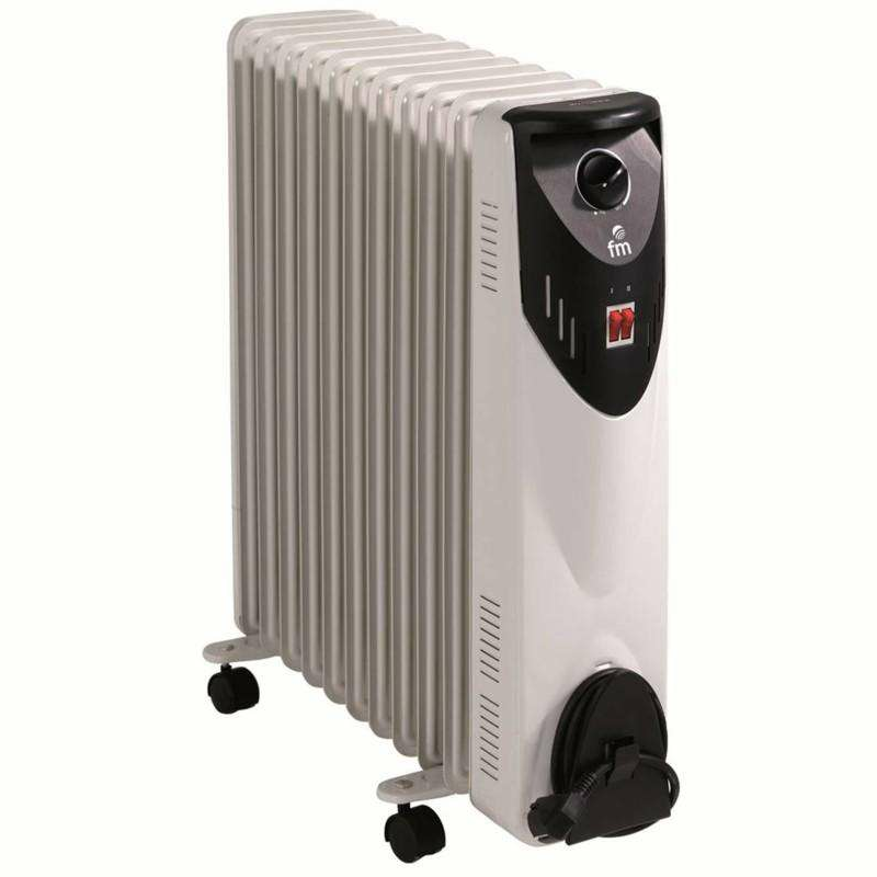 Radiador de aceite FM RW-25 – 2500 W, 11 elementos, ruedas