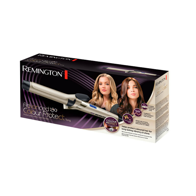 Rizador Remington Advanced Colour Protect CI8605 – 32 mm, Sensor temperatura inteligente, Cerámica con karité y filtros UV