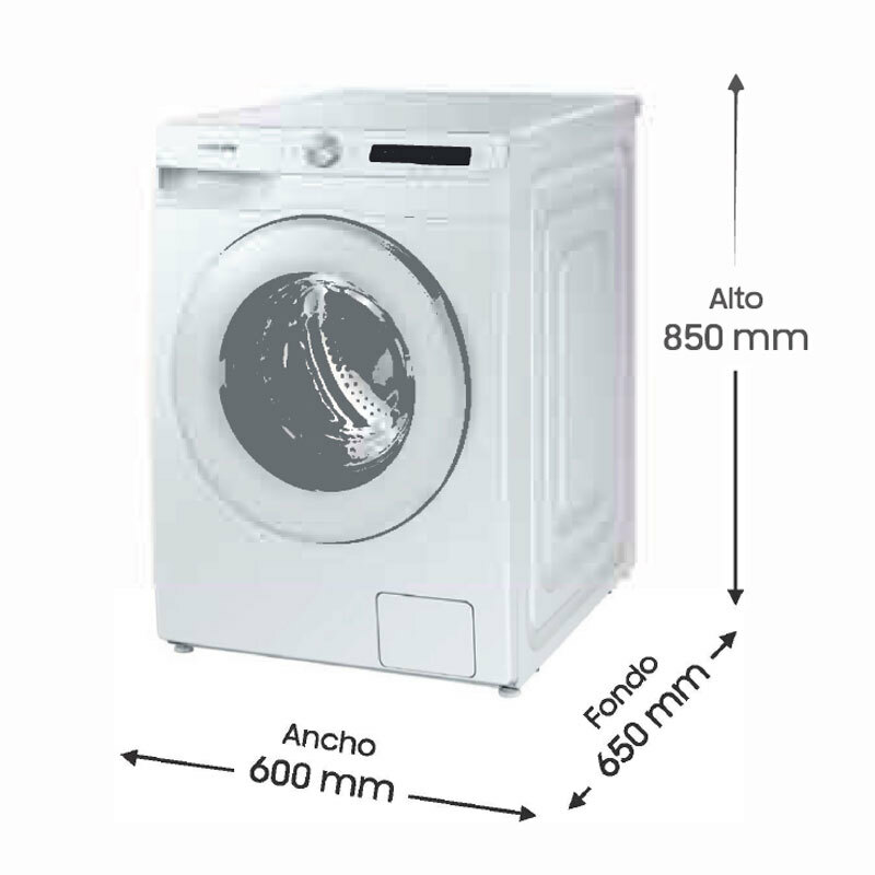 Lavadora de carga frontal Samsung WW12T504DTW/S3 – 12 kg, 1.400 rpm, WiFi SmartThings