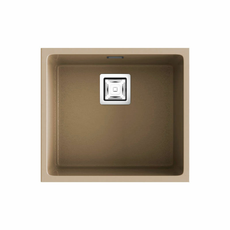 Fregadero bajo encimera Poalgi Zie 45 (AL171) – Resina Roc Stone®, Albero brillo, Cubeta 20 cm