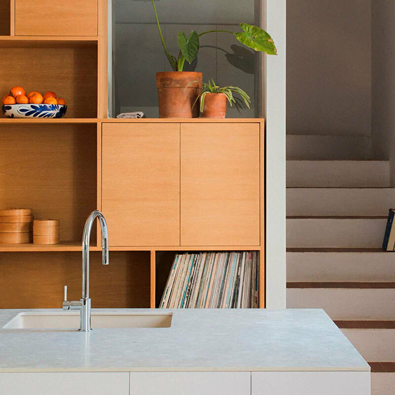 Fregadero Poalgi Zie 60 1/S – Blanco, Bajo encimera, Resina Roc Stone antibacteriana