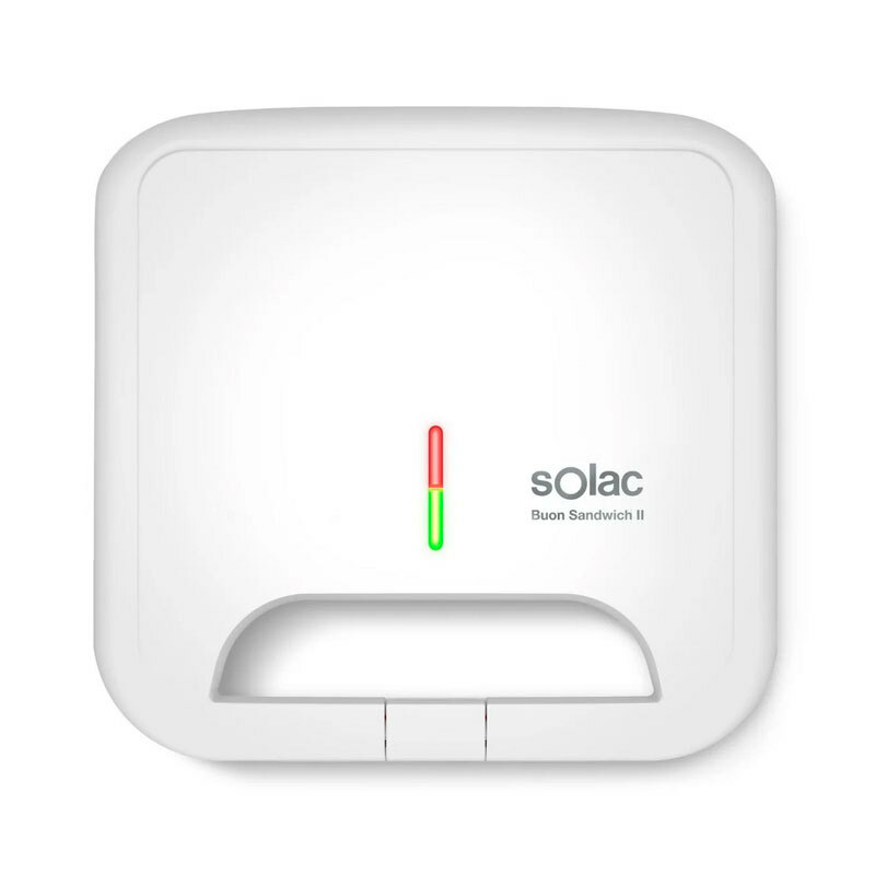 Sandwichera Solac SD5054 Buon Sandwich II – 2 sándwiches, 750 W, placas antiadherentes