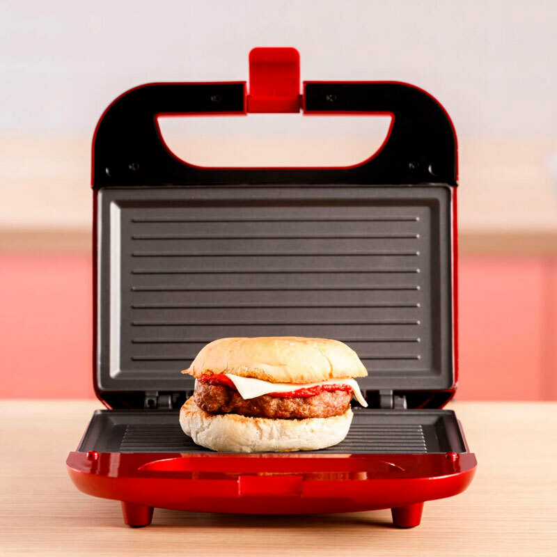 Sandwichera Grill Solac SD5058 – 750 W, 2 sándwiches, placas antiadherentes