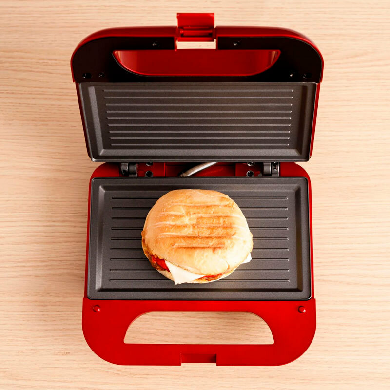 Sandwichera Grill Solac SD5058 – 750 W, 2 sándwiches, placas antiadherentes