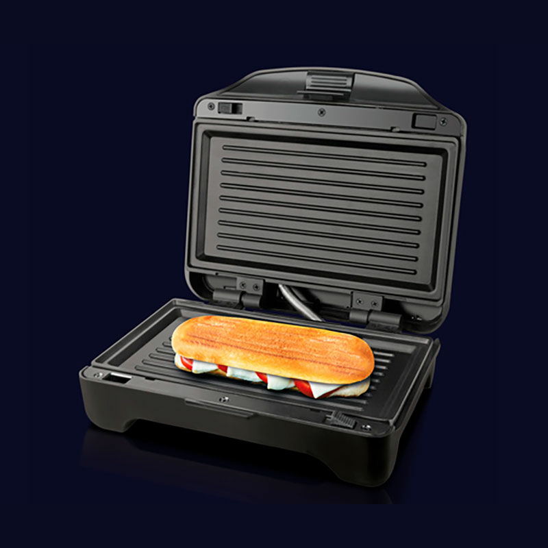 Sandwichera 3 en 1 Taurus Miami Premium – Placas intercambiables, Antiadherente, Compacta vertical