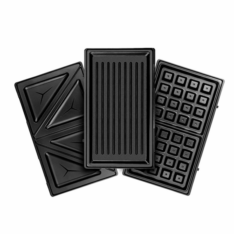 Sandwichera 3 en 1 Taurus Miami Premium – Placas intercambiables, Antiadherente, Compacta vertical