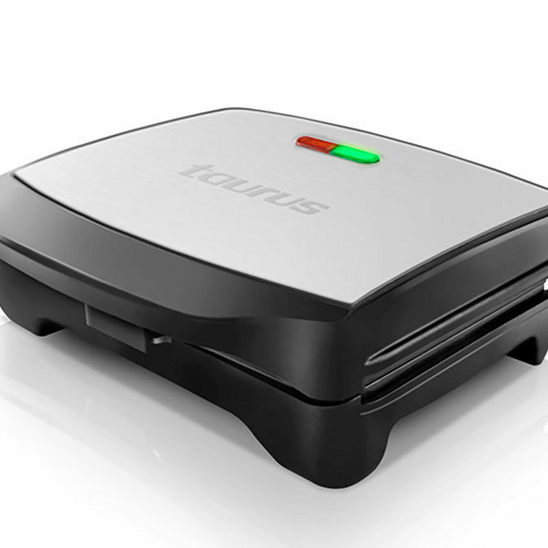 Sandwichera 3 en 1 Taurus Miami Premium – Placas intercambiables, Antiadherente, Compacta vertical