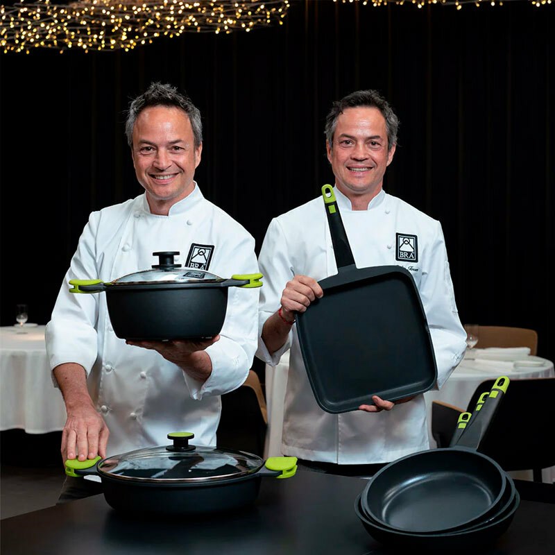 Sartén Foodie BRA A491218 – Aluminio fundido, Antiadherente tricapa, Full induction