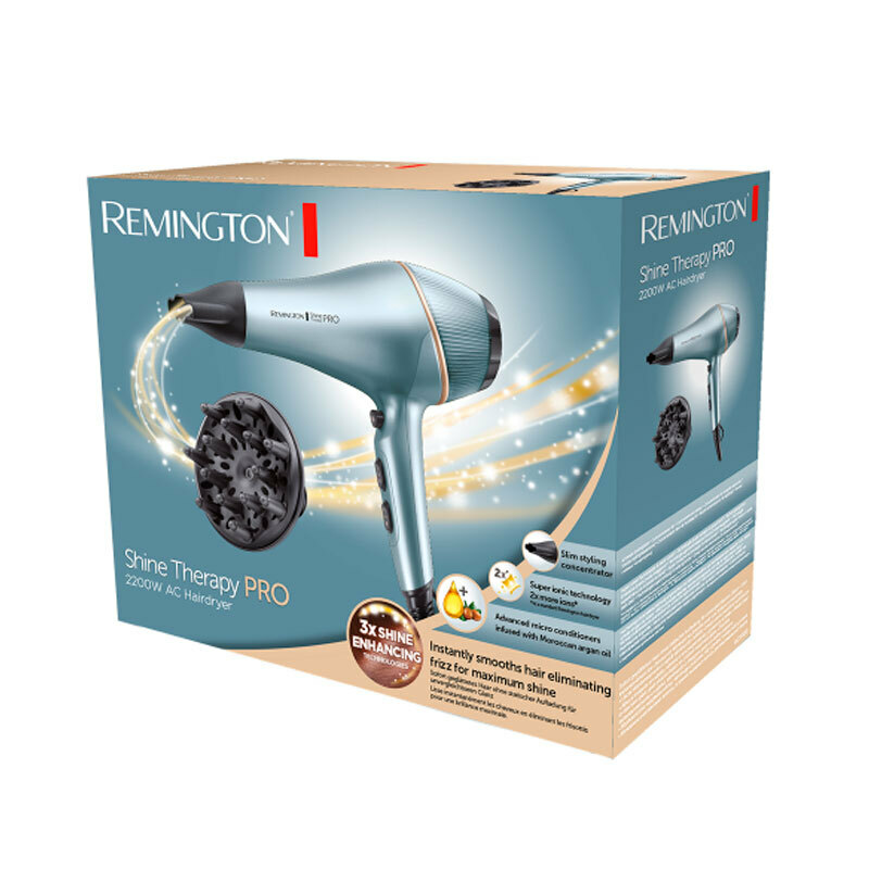 Secador de pelo Remington AC9300 – 2200W, Motor AC, Iónico