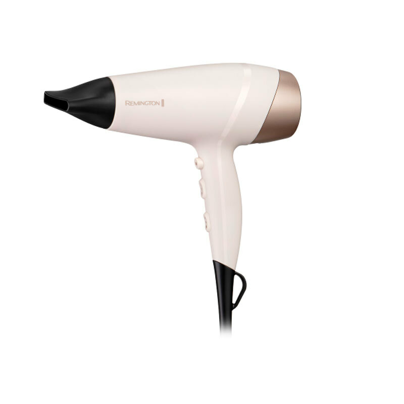 Secador de pelo Remington D4740 – 2200 W, Iónico con aceite de karité, Difusor incluido