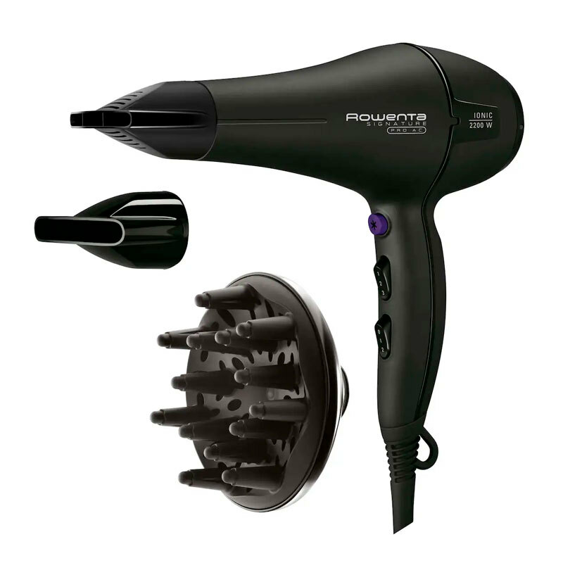 Secador profesional Rowenta Signature Pro CV7840F0 – 2200 W, Motor AC, Ionizador