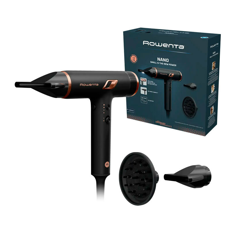 Secador Rowenta HY8310F0 – 1700 W, Motor digital BLDC, Iónico anti-frizz