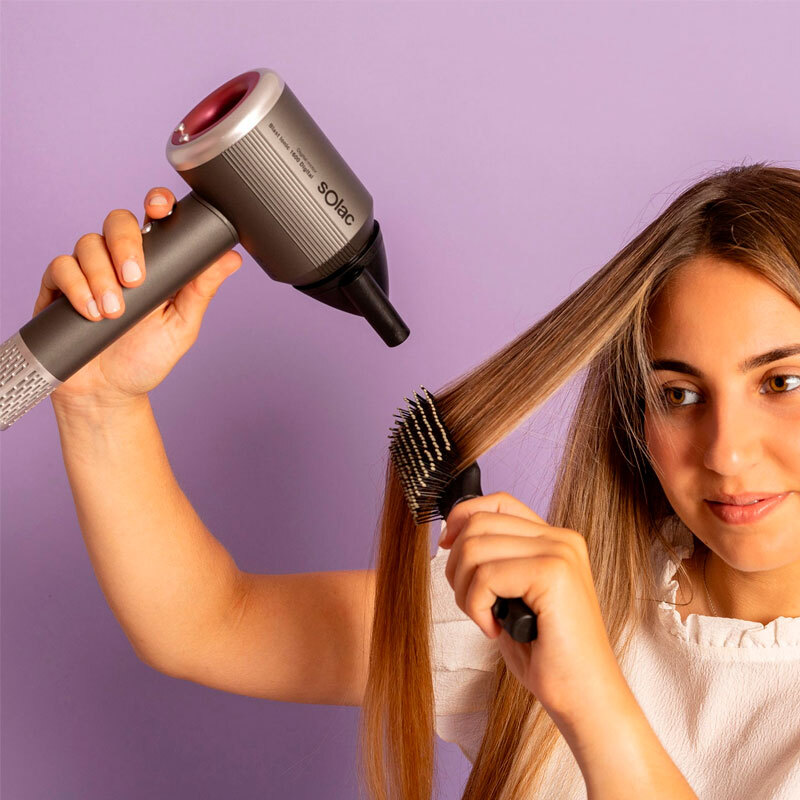 Secador iónico Solac SB7950 – 1600W, Motor digital 110.000 rpm, Control inteligente 9 combinaciones