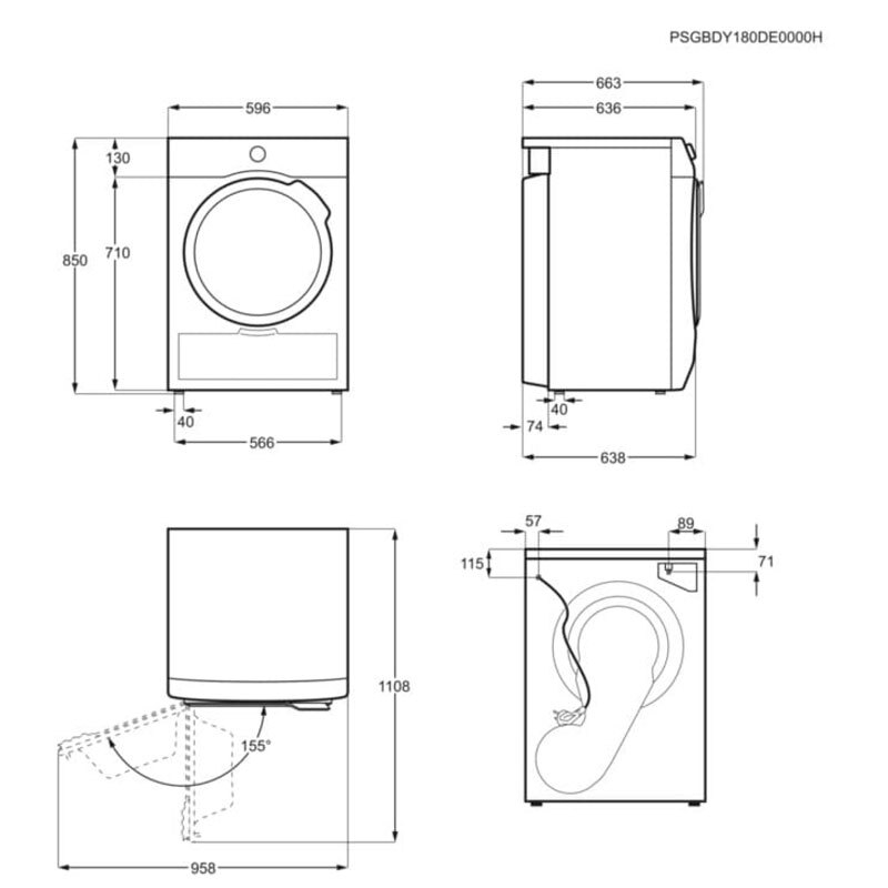 Secadora bomba de calor AEG TR718EAOB – 8 kg, SensiDry, PreciseDry