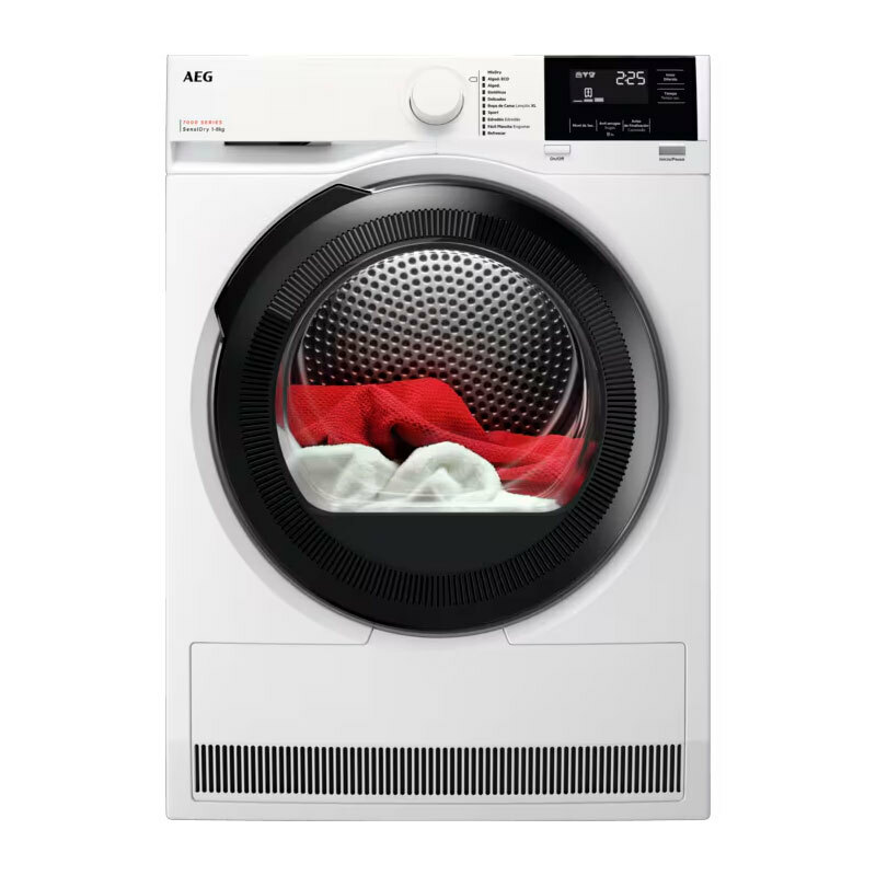 Secadora de bomba de calor AEG TR718L4OB – 8 kg, A++, SensiDry