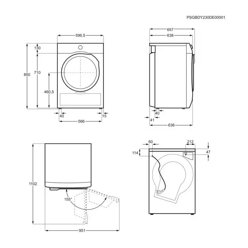 Secadora AEG TR818A2PB – 8 kg, Bomba de calor, Motor inverter