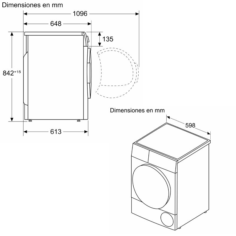 Secadora frontal Balay 3SB090BE – Bomba de calor, 9 kg, Sensor de humedad