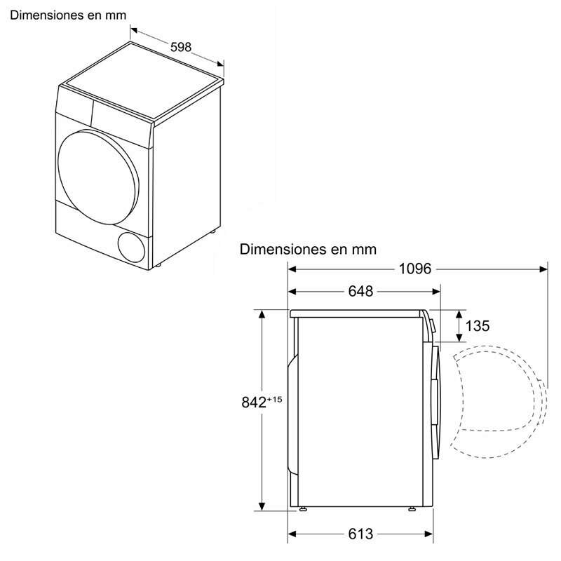 Secadora Bosch Serie 6 WQG235D1ES – 8 kg, Bomba de calor, AutoDry