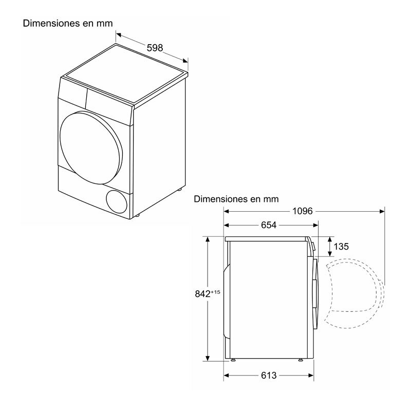 Secadora Bosch WQG245D0ES Serie 6 – 9 kg, Bomba de calor, AutoDry