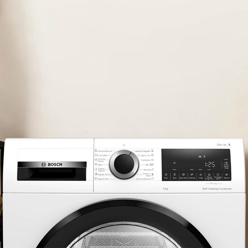 Secadora Bosch WQG245D0ES Serie 6 – 9 kg, Bomba de calor, AutoDry