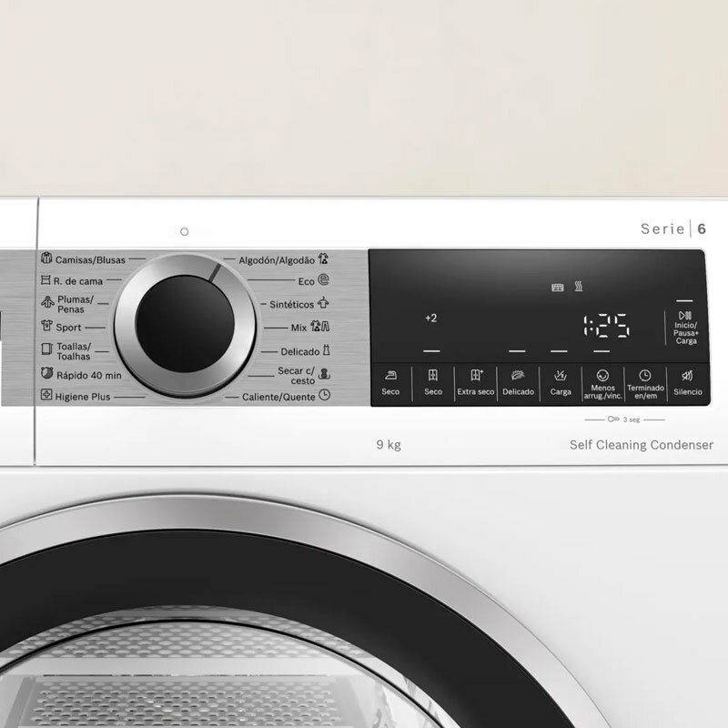 Secadora Bosch WQG245D1ES – 9 kg, Bomba de calor, AutoDry