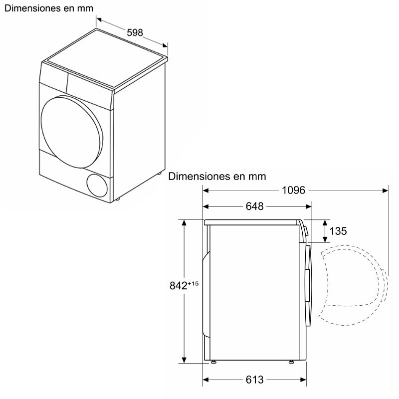 Secadora Bosch WQG245DRES – 9 kg, Bomba de calor, Home Connect