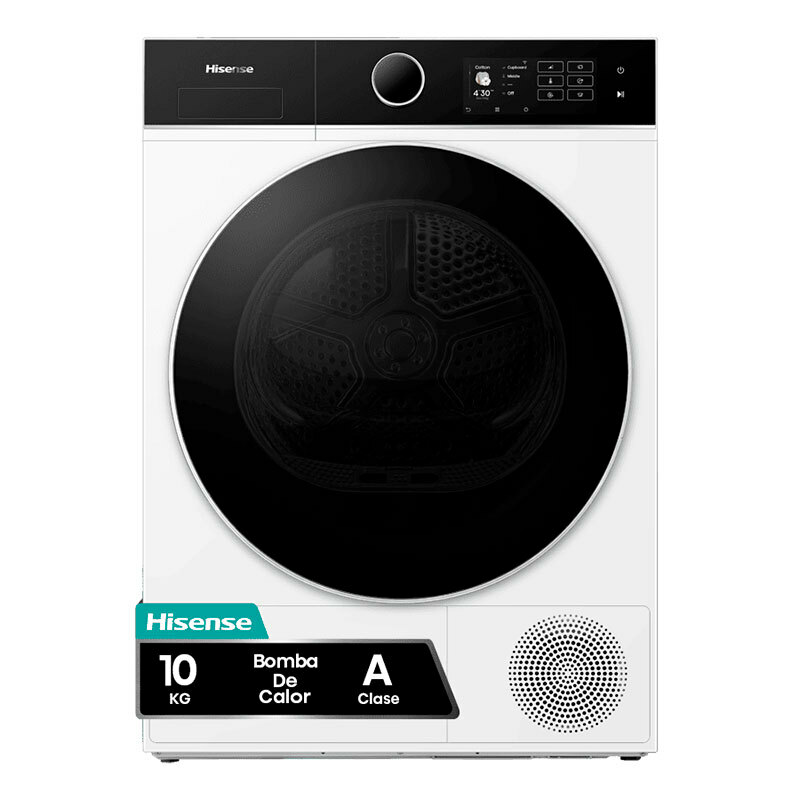 Secadora de libre instalación Hisense DH5I104BWAB – Bomba de calor, 10 kg, Clase A