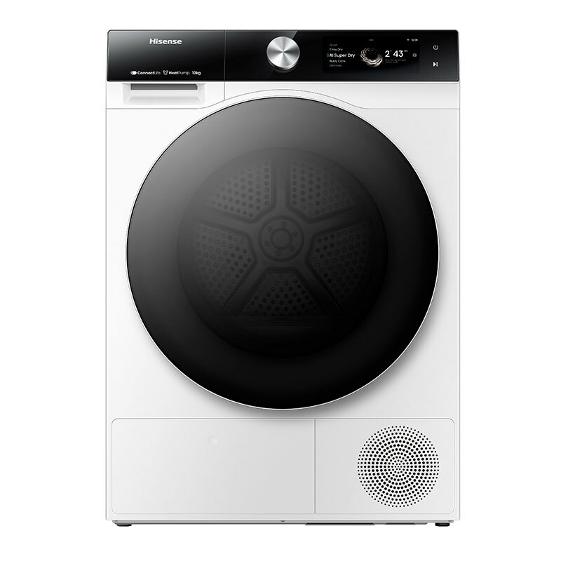 Secadora Hisense DH7S107BW – 10 kg, Bomba de calor, WiFi