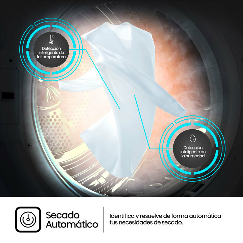 Secadora bomba de calor Hisense DHQE900UWDC – 9 kg, 15 programas, sensor de humedad