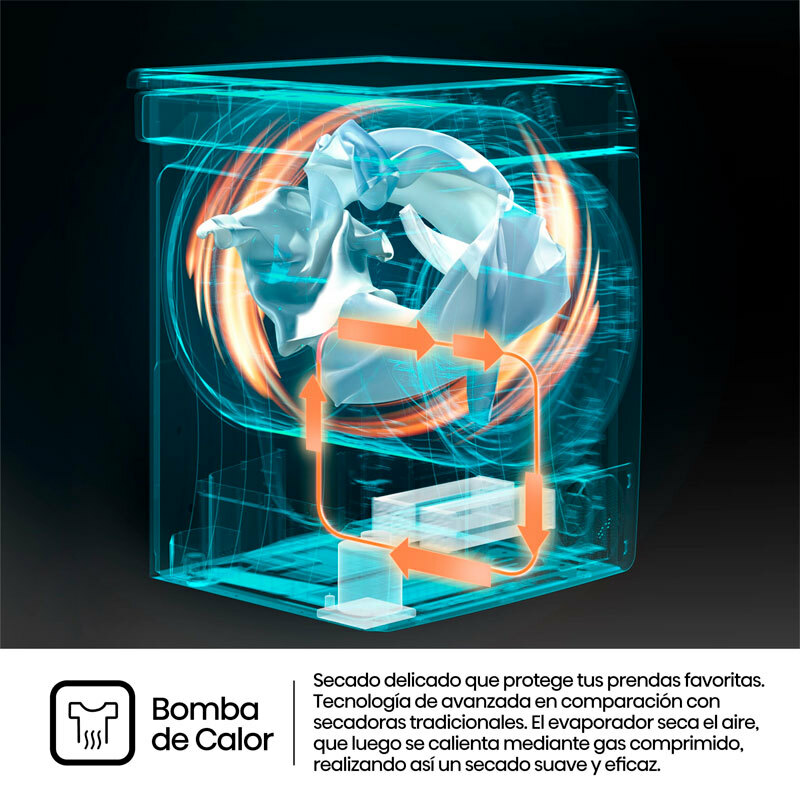 Secadora bomba de calor Hisense DHQE900UWDC – 9 kg, 15 programas, sensor de humedad