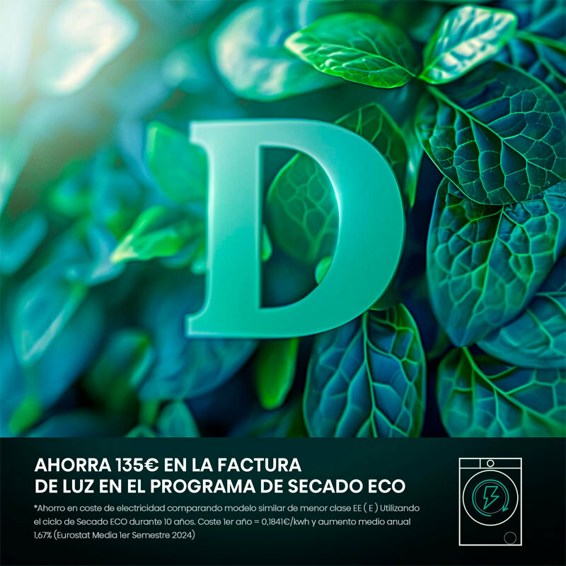 Secadora bomba de calor Hisense DHQE900UWDC – 9 kg, 15 programas, sensor de humedad