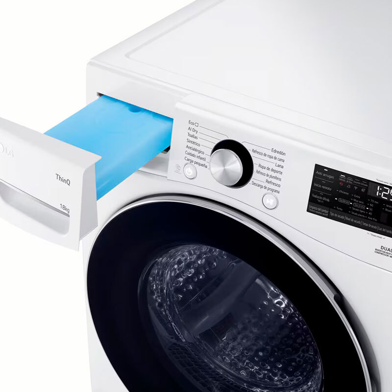 Secadora LG RH18U8AVCW – 18 kg, Bomba de calor, AI Dry