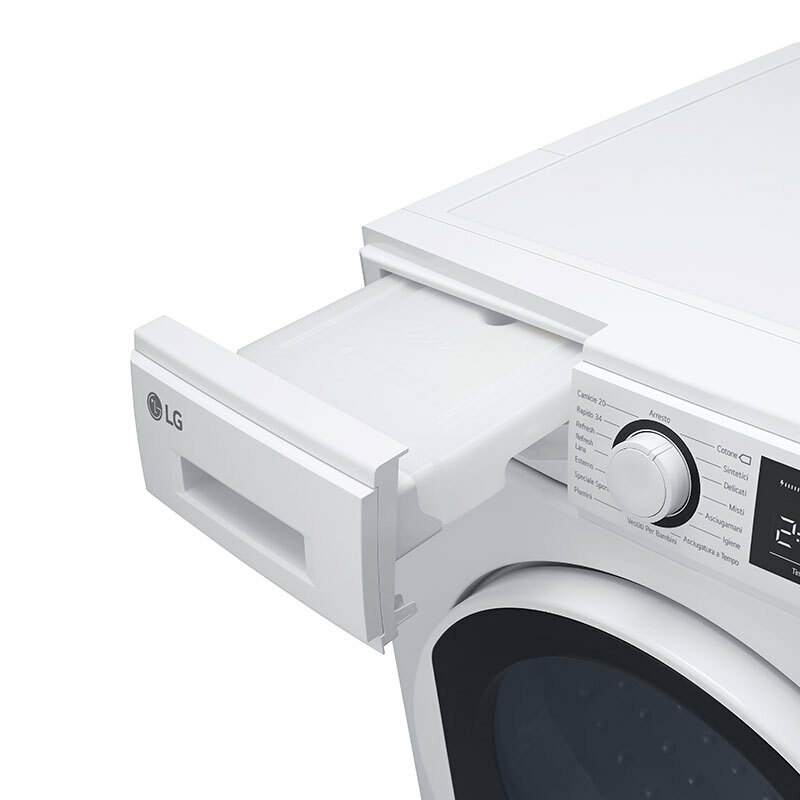 Secadora frontal LG RH80T2AP6RM – 8 kg, Bomba de calor, Clase A++