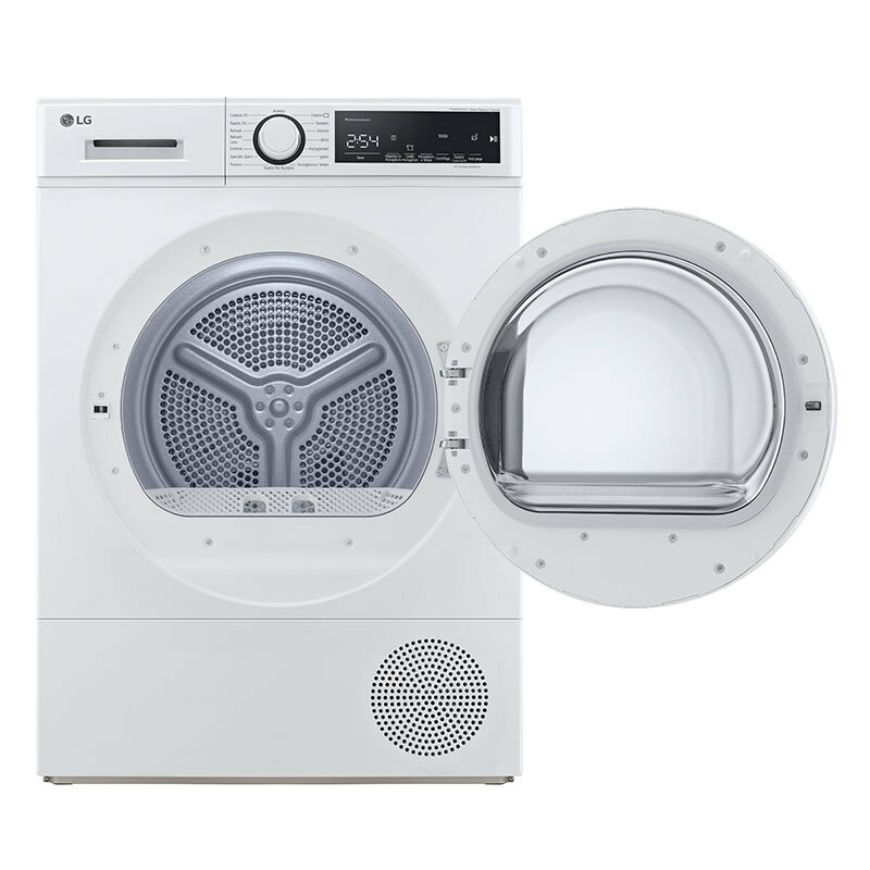 Secadora frontal LG RH80T2AP6RM – 8 kg, Bomba de calor, Clase A++