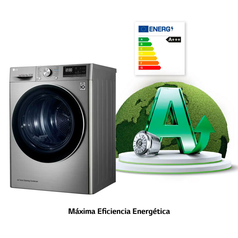 Secadora LG RH90V9PV2N – 9 kg, Bomba de calor, Wi‑Fi ThinQ